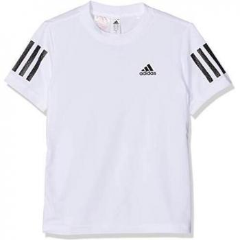 adidas B Club 3STR tee Camiseta de Manga Corta, Niños, White/Black, 1112