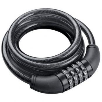 poundium Candado de seguridad con cable de espiral de acero con combinación oculto para bicicleta y ciclomotori