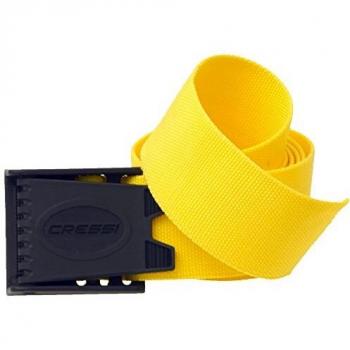 Cressi Weight W/Plastic Buckle Cinturón, Amarillo/Negro, 147 cm