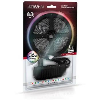 Cinta LED RGB de 5 metros 36W con control remoto y adaptador 220V