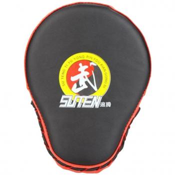 SUTEN PU Boxeo Mitt Formacion Objetivo Focos Cojin del sacador Guante Sanda Kick MMA Taekwondo Negro