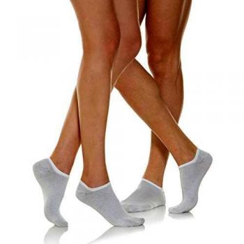 Relaxsan 550S (2 Pares - Blanco, Tg.4) Calcetines para Diabético Hombre Mujer, Cortos, Calcetines invisibles, Pie Diabético, Transpirable, Algodón y Plata