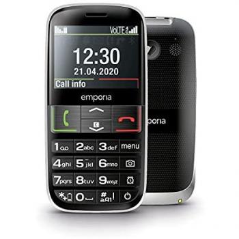 Teléfono para Mayores Emporia Euphoria LTE 4G - Pantalla de 2.3, Teclado Iluminado, Sonido Alto y Claro, Diseño Robusto