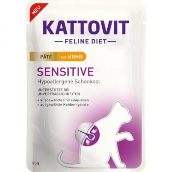 Kattovit Sensitive Paté con pollo - Pack ahorro de 30 unidades