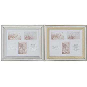 Marco de Fotos Tradicional DKD Home Decor Dorado Plateado de Aluminio y Cristal (2 Unidades) 47 x 2 x 40 cm
