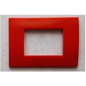 Placas de ABS para Serie Matix Bticino Compatibles 3, 4 y 6 Módulos Color Rojo Fuego - 6 Foros