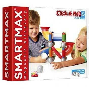 SmartMax Click & Roll - Pista Magnética para Canicas, 30 Piezas, A partir de 3 Años