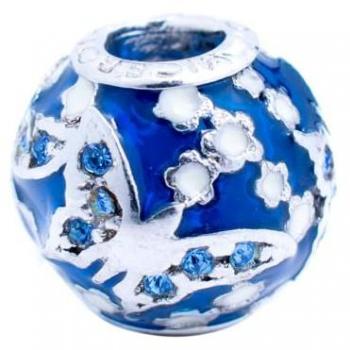 Abalorio Viceroy Mujer VMM0232-33 - Plata de Ley - Diseño Moderno - 1 cm - Azul y Blanco