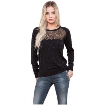 Le Temps des Cerises - Jersey Fino Mujer Color Negro FMERYLL - M, Negro