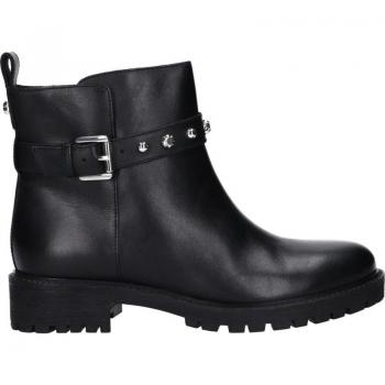 Botines Mujer Geox D Hoara, color negro, modelo D26FTF 00043, diseño elegante y cómodo, suela de goma antideslizante, material exterior en cuero sintético, forro textil transpirable, cierre