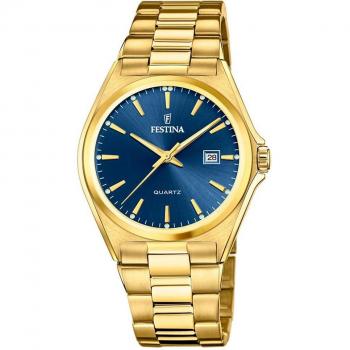 Festina Classic Blue and Gold Quartz Men's Watch F20555/4