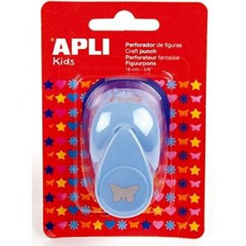 APLI Kids 13070 - Perforadora para papel figura mariposa, 16 mm
