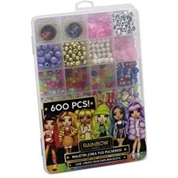 CYPBRANDS Maletín de 600 pcs para Crear Tus Pulseras Rainbow High, Varios