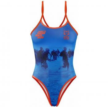 Otso Women's 1-Piece Swim Bike Run Swimsuit Blue