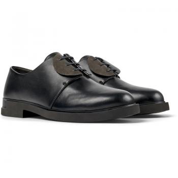 CAMPER Twins Lace-up Shoes for Women - Black/Grey, Size 36, Smooth Leather