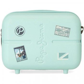 Neceser Chest adaptable Pepe Jeans 9L en color turquesa
