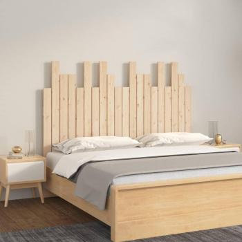 Cabecero de cama de pared 127,5x3x80 cm madera maciza de pino