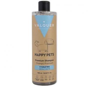 Champú Premium Hidratante para Mascotas Valquer - 400 ml, Ideal para pelajes secos y estropeados con Aloe Vera y Ácido Hialurónico