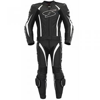 mono de piel para moto mujer Negro/Blanco,Spyke Blaster II Lady DIV