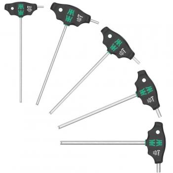Set de Destornilladores Hexagonales Internos Wera 454/5 HF SHK, 5 Piezas con Función de Sujeción y Mango Transversal
