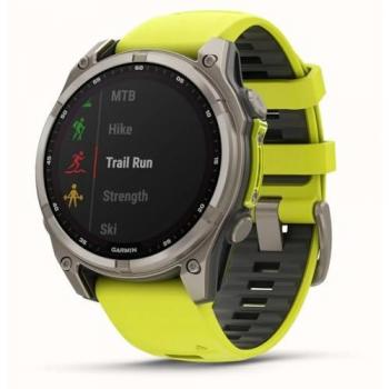 Garmin Fenix 8 Sapphire Solar 47mm Graphite - Reloj deportivo con GPS, pantalla de zafiro, carga solar, cuerpo de titanio y banda de silicona