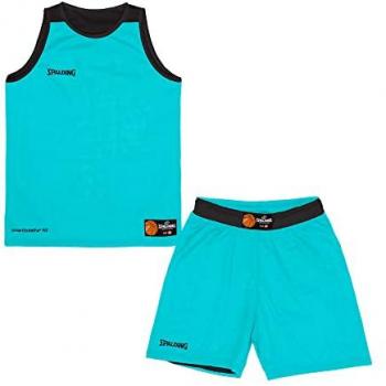 Spalding Conjunto Double Face de Maillot y Pantalón Corto para Niños en Color Azul
