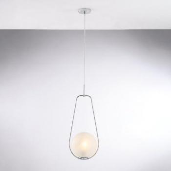 Araña Contemporánea Afrodita Cromo 1 Luz E27