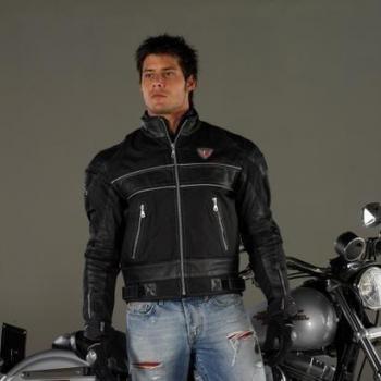 Bottari 62422 Brooks Chaqueta Piel y Cordura, Color Negro, Talla XL