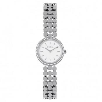 Reloj BREIL Solo-Time Blanco - 2 Lacas de Cuarzo y Pulsera de Acero Plateado TW1977