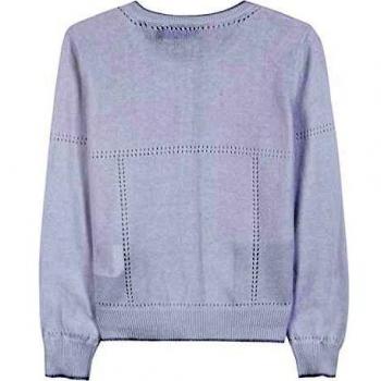 Jean Bourget Cardi Jacquard Jersey, Blanco