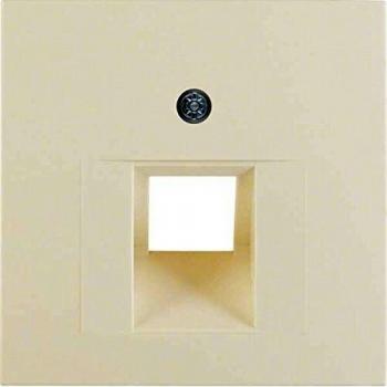 Placa Central RJ45 Berker 14078982 - Tapa de Enchufe UAE/IAE Color Crema Brillante