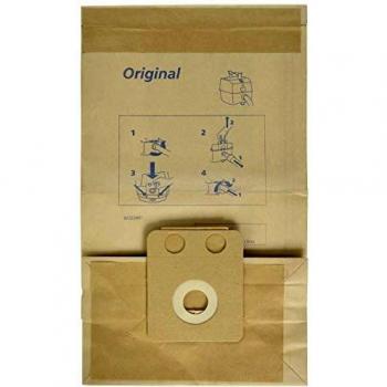 Lote de 5 bolsas de papel Nilfisk 82222800, capacidad de 4.5 litros, repuesto para aspiradora