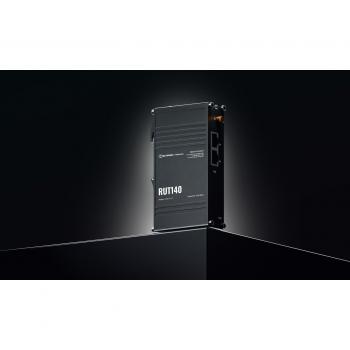 Router Industrial Teltonika RUT140 - 2x RJ45 100 Mbit/s - IP30 - Wi-Fi 4 (802.11n) - Banda Única (2,4 GHz) - Negro