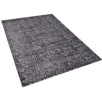 Alfombra de Viscosa Gris y Plateado 140 x 200 cm para Salón Esel