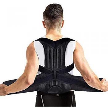 Corrector de Postura Espalda, MS.DEAR Cinturón Postura Ajustables Corrección Lumbar Apoyo para Hombres/Mujer, Enderezador de Espalda, Aliviar el dolor de Espalda y Hombro - Cintura 29.5- 37.5, M