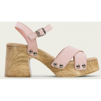 PORRONET SANDALIAS TACÓN MEDIO ROSA MABEL