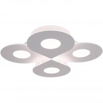 Plafón LED Smilla, blanco, metal, 50x50 cm, con control remoto CCT