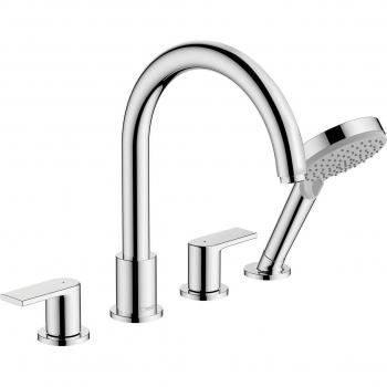 Grifo Monomando Hansgrohe Vernis Shape para Bañera y Ducha con 4 Orificios Cromado