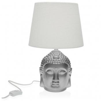 Lámpara de mesa Versa Plateado Buda Porcelana (21 x 33 x 21 cm)