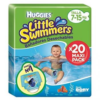 Huggies Little Swimmers Pañal Bañador Desechable Unisex Talla 3-4, 7-15 kg, 20 pañales bañadores