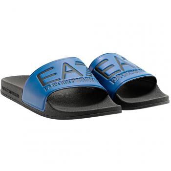 EA7 Chanclas para Hombre 46 Azul Marino y Blanco