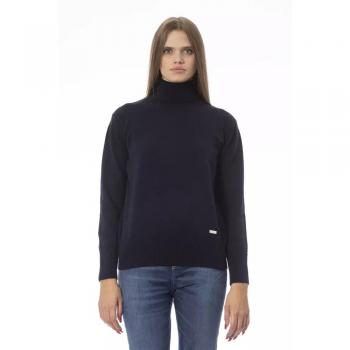 Baldinini Trend Blue Wool Sweater - IT46|XL
