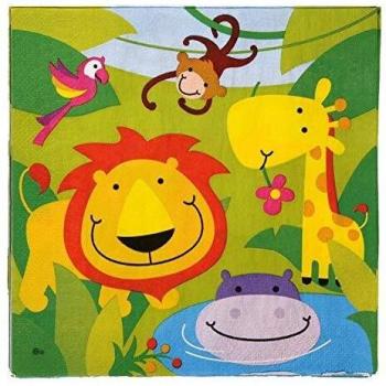 EUROCARNAVALES 12 Servilletas Jungla de 33x33