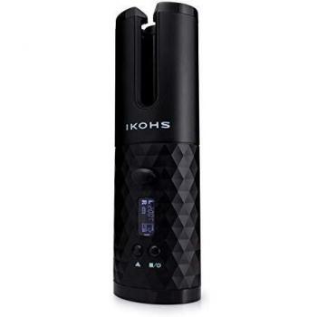 IKOHS KURLINE WIRELESS - Rizador de Pelo Inalámbrico, Moldeador Cabello con Revestimiento Cerámico, Automático, 5 Niveles de Temperatura, Protección contra el Calor y el Encrespamiento