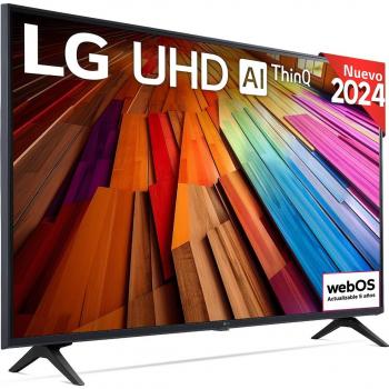 TV LED 43 - LG 43UT80006LA, UHD 4K, Procesador Inteligente 4K α5 Gen7, Smart TV, DVB-T2 (H.265), Negro