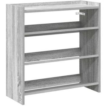 Mueble Zapatero de Madera Contrachapada Gris Sonoma 60x25x62 cm