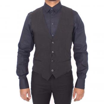 Dolce & Gabbana Black Wool Formal Dress Vest Gilet Jacket - IT46 | S