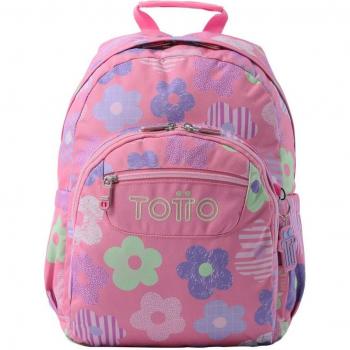 Mochila Totto Gommas escolar pequeña color rosa Margaly