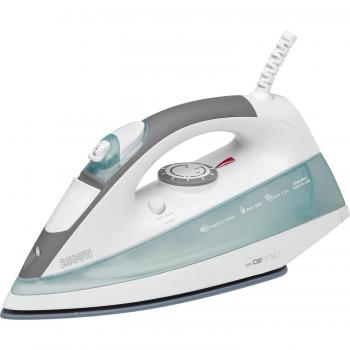 Clatronic DB 3329 Plancha de vapor, 2500 W, 0.32 litros, cerámica, Blanco