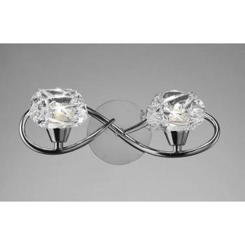 Aplique de pared Maremagnum con interruptor 2 bombillas G9, cromo pulido